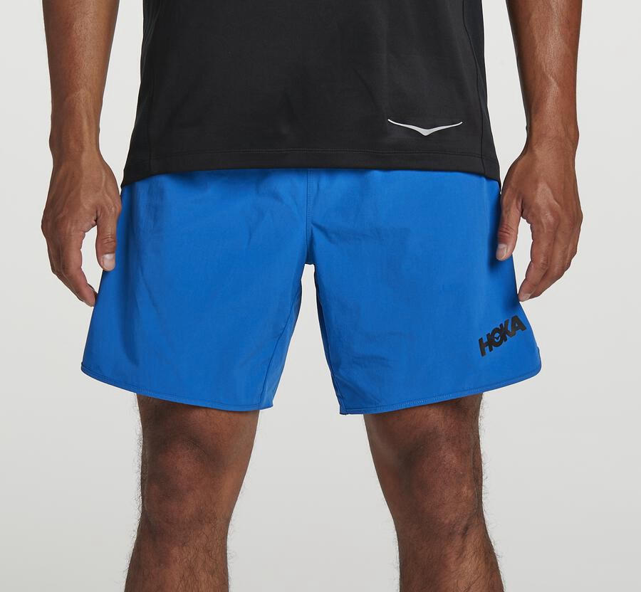 Hoka Australia One One Performance - Mens Shorts Blue - WMETL-8967